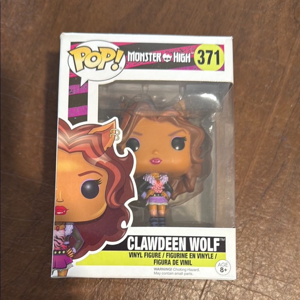 Monster High Clawdeen Wolf Vinyl Figure with Brown Hair and Purple Outfit